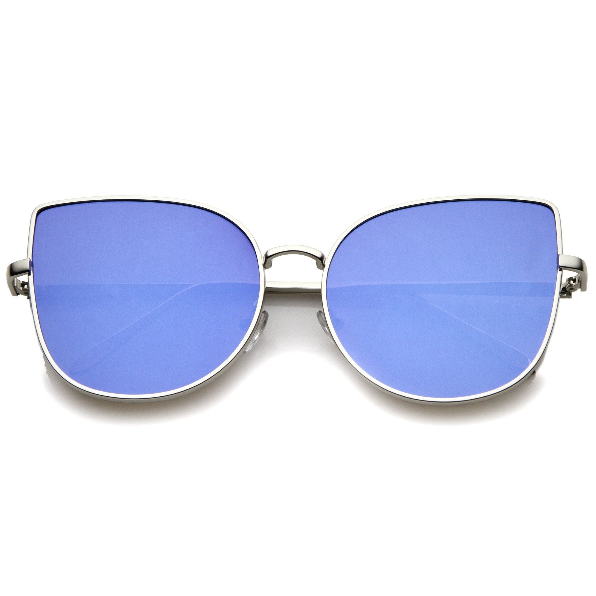 Gafas de sol Fat Eye con lentes de espejo plano y modernas de gran tamaño A852