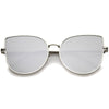 Gafas de sol Fat Eye con lentes de espejo plano y modernas de gran tamaño A852
