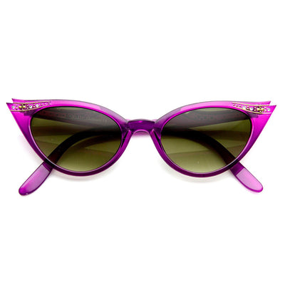 Elegantes gafas de sol estilo ojos de gato con diamantes de imitación para mujer, estilo vintage de los años 50, 8433