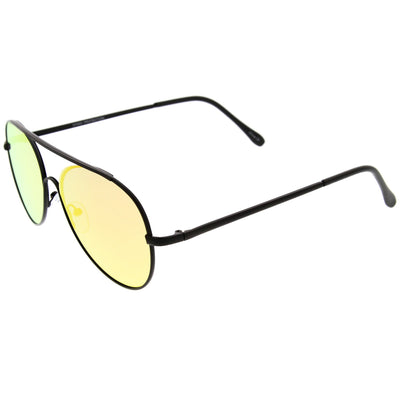 Gafas de sol de aviador con lentes de espejo de enfoque central moderno A511