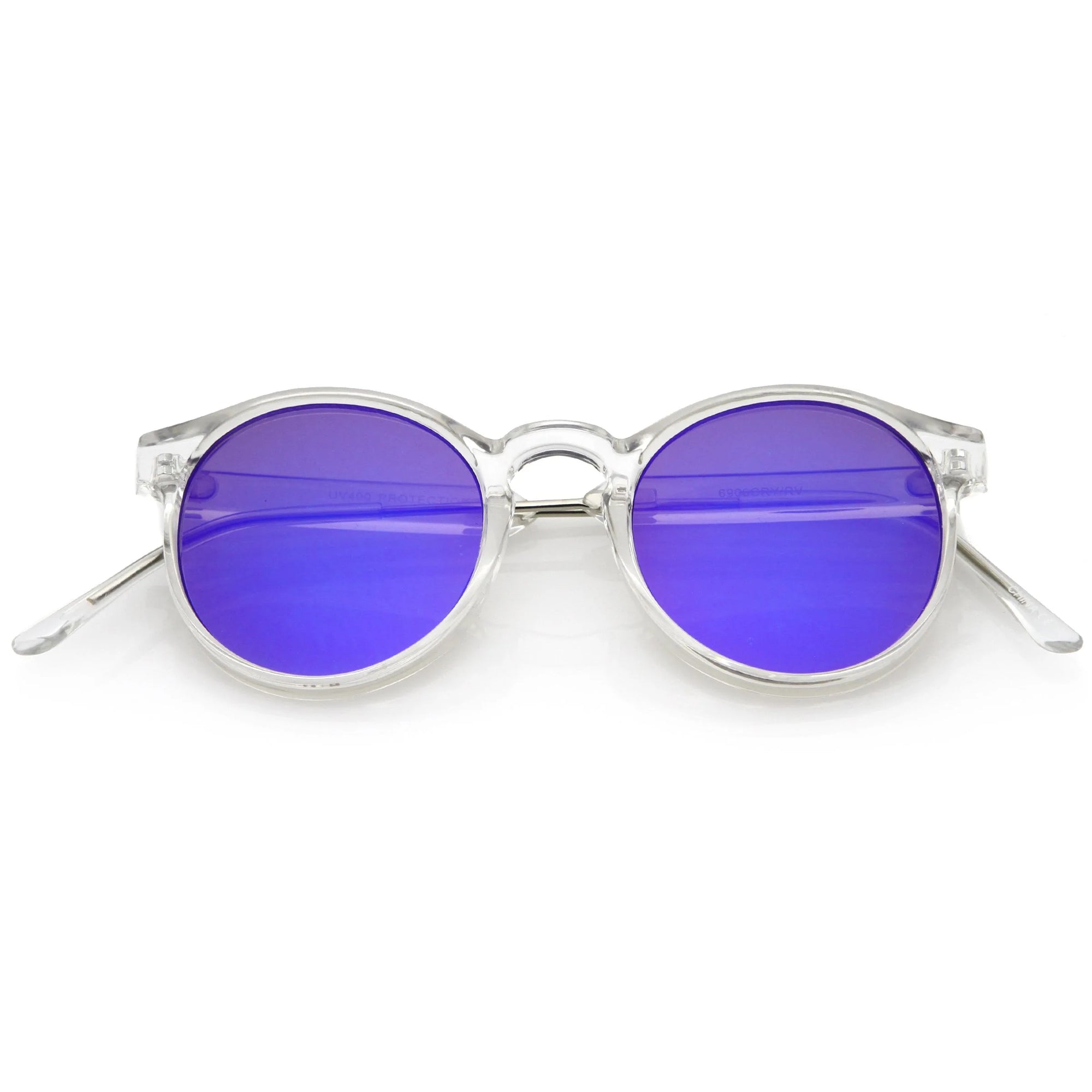 Gafas de sol con lentes de espejo P3 redondas y transparentes A464