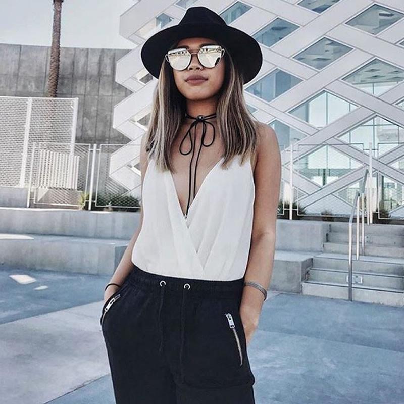 Oversize Thin Cross Brow Mirrored Flat Lens Sunglasses - zeroUV