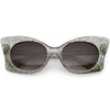 Gafas de sol tipo ojo de gato con purpurina y mariposa extragrandes para mujer C553