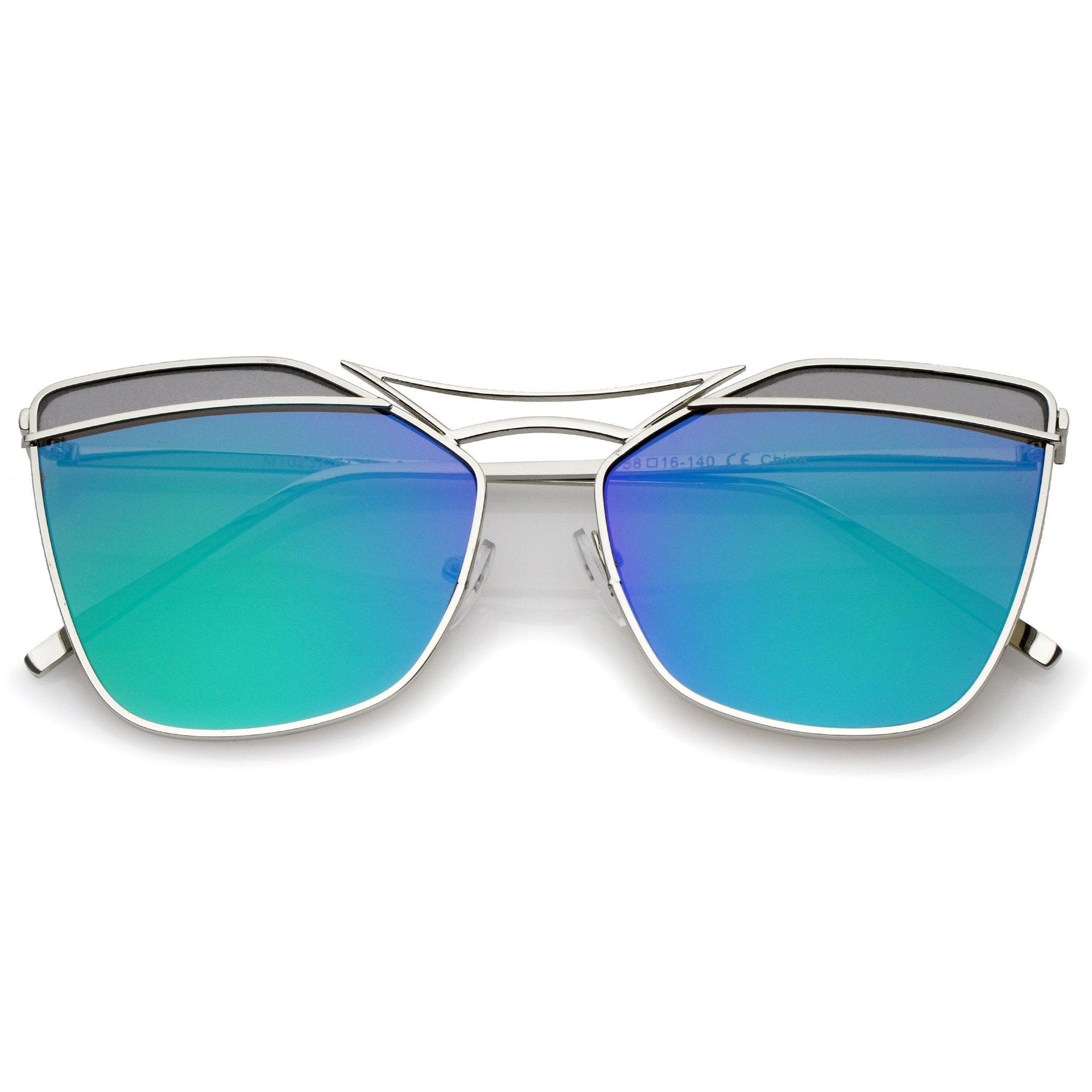 Gafas de sol con lentes planas dobles cortadas con láser para mujer A968