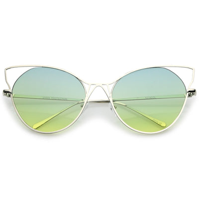 Gafas de sol de ojo de gato con lentes degradados de gran tamaño para mujer A943