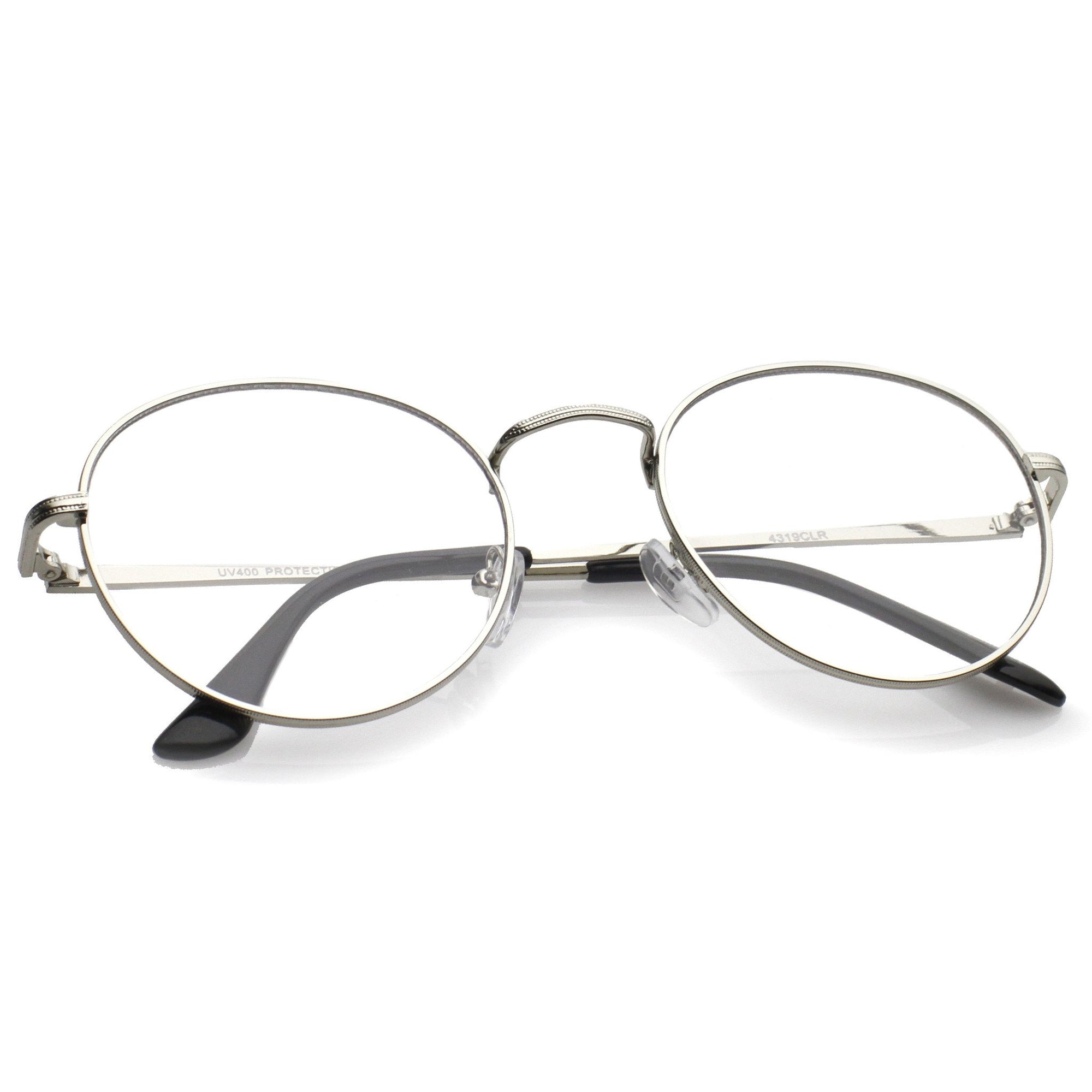 Nieuwe Unisex Clear lens Rond Metaal Frame Vintage Retro Geek Bril Nieuwe Unisex Clear lens Rond Metaal Frame Vintage Retro Geek Bril
