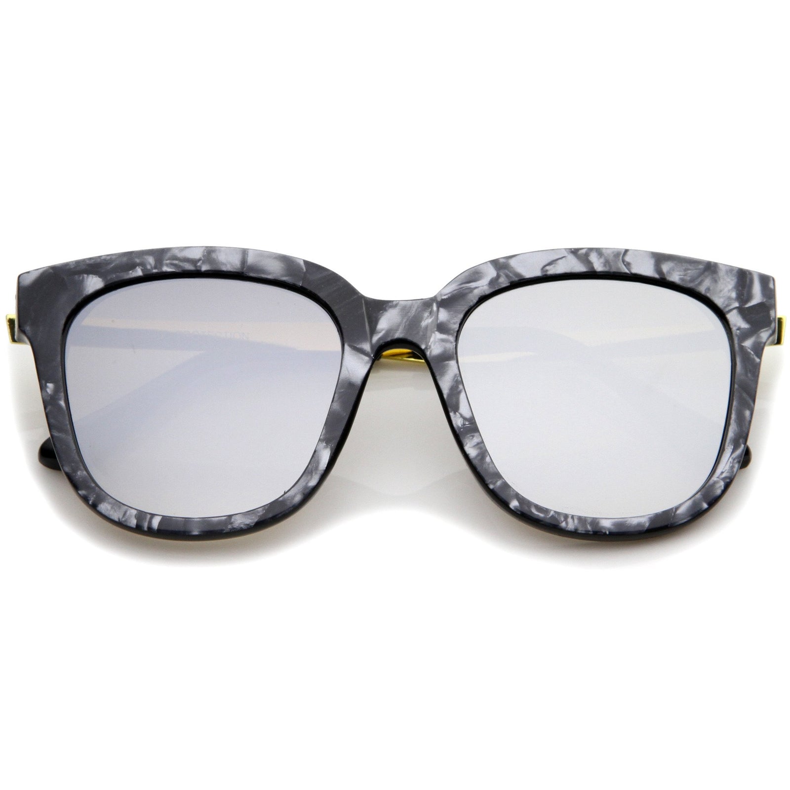 Black Marble Gold Silver Mirror