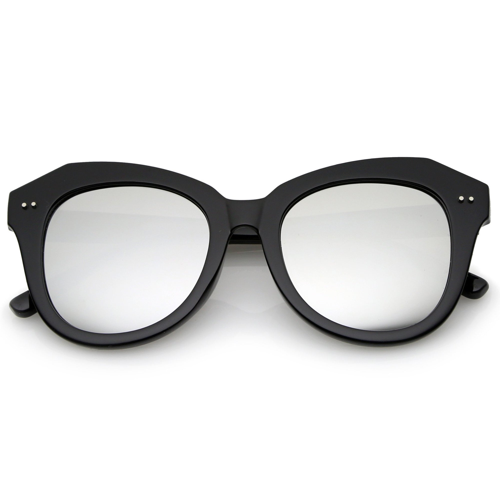 Gafas de sol extragrandes con lentes espejadas tipo ojo de gato para mujer A916