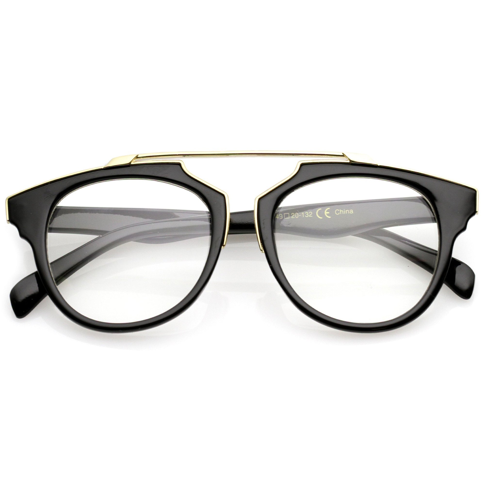 Sharp Glasses Rims Modern Fashion Horned Rim Clear Lens Glasses - zeroUV