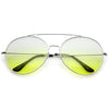 Gafas de sol de aviador con lentes degradados de gran tamaño retro indie A942