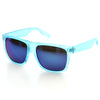 Gafas de sol con lentes espejadas de color caramelo con tapa plana retro esmerilada 8610