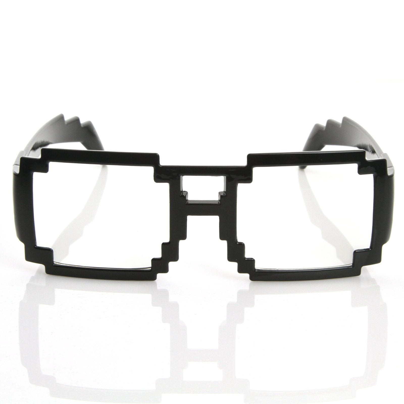 Gamer Nerd Retro Pixelated 8-Bit Clear Lens Glasses 8574