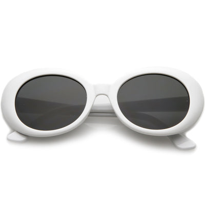 Gafas de sol ovaladas de gran tamaño con brazos cónicos retro de 53 mm C383