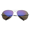 Gafas de sol de aviador de metal con lentes espejadas de color flash retro 1485