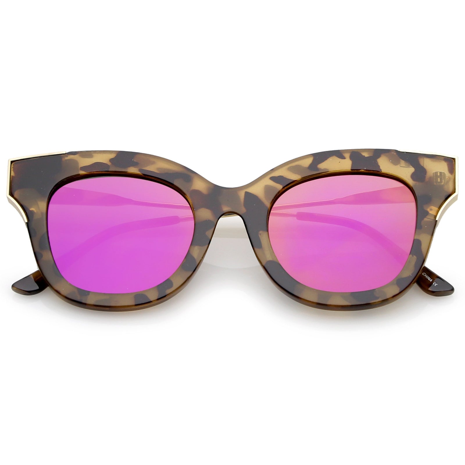 Tortoise Gold Magenta Mirror