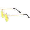 Gafas de sol abatibles con lentes espejadas redondas Steampunk A651