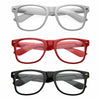 Gafas Retro Nerd Geek con lentes transparentes y borde con cuernos 2873 [paquete de 3]