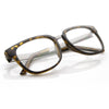 Gafas con lentes transparentes cuadradas de moda con brazo de metal premium 8630