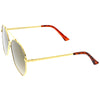 Gafas de sol estilo aviador con lentes planas y espejo geométrico de gran tamaño C217
