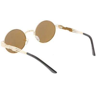 Gafas de sol ovaladas de metal inspiradas en Steampunk vintage C667