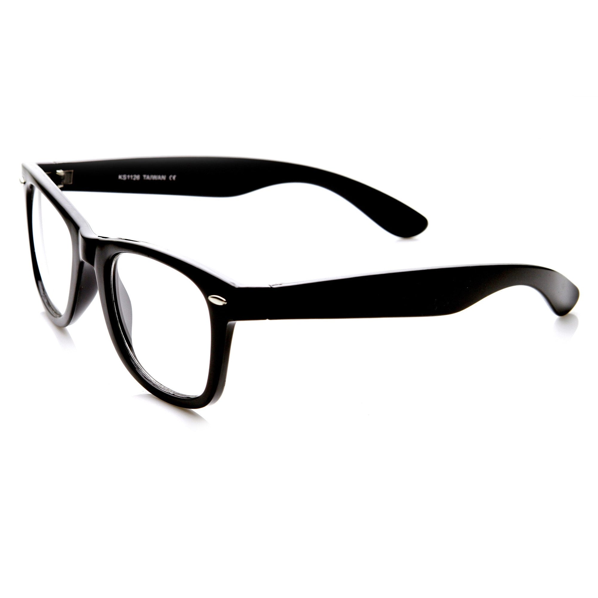 Retro Classic Wayfarer RX Optical Clear Lens Glasses - zeroUV