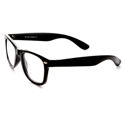 Gafas retro clásicas con montura de borde de cuernos RX con lentes transparentes ópticas 8708