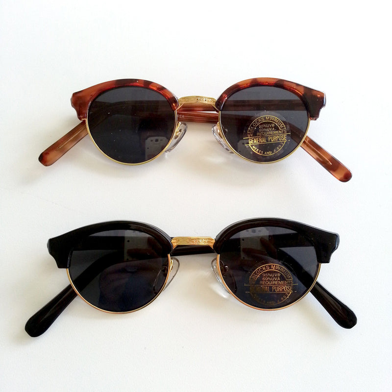 Verdaderas gafas de sol vintage ovaladas y redondas con media montura