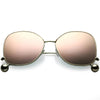 Gafas de sol extragrandes con lentes planas espejadas y patillas bajas para mujer C212