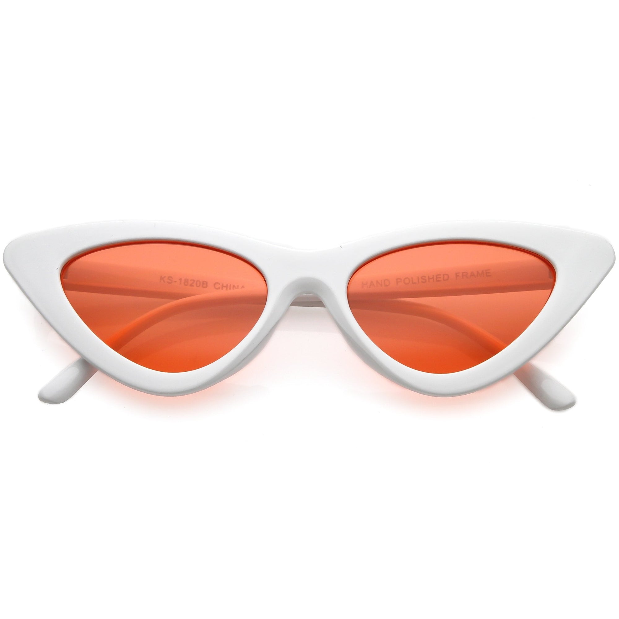 Gafas de sol retro con lentes de color ojo de gato y ángulo lateral para mujer C510