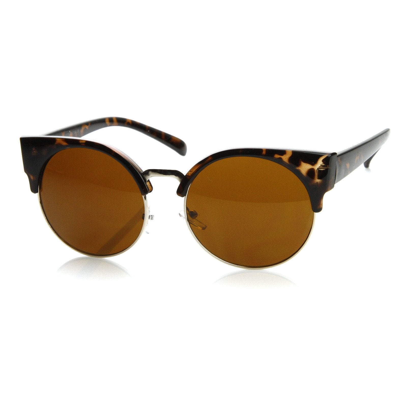 thumbnail image 2 of Fashion Metal Bridge Cat Eye Aviator Sunglasses For Women, UV400, 9601 M 2 of 5