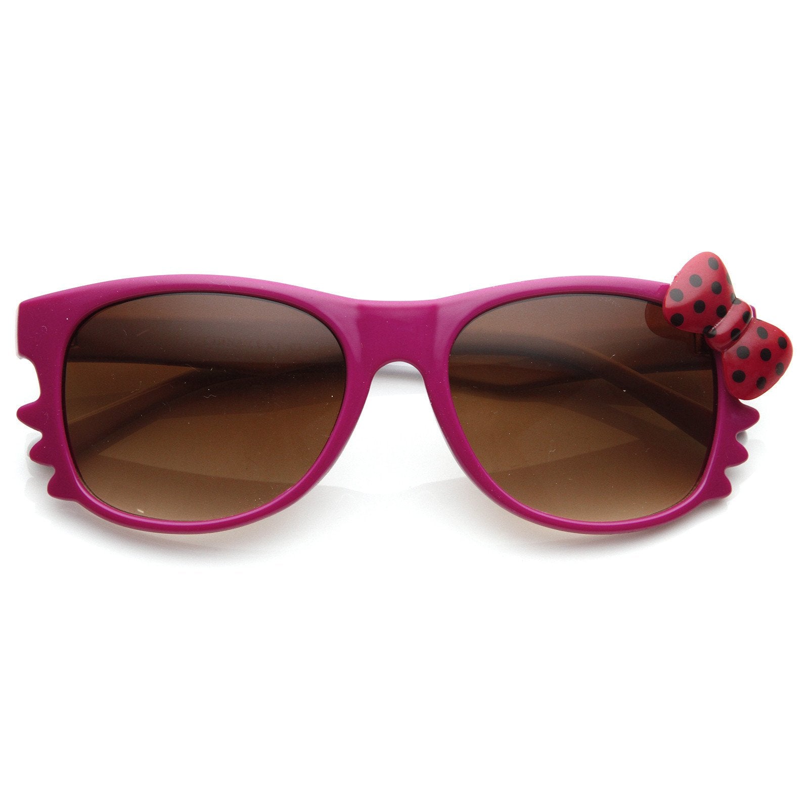 Cute Kitty Colorful Polka Dot Bow Sunglasses 8799 zeroUV