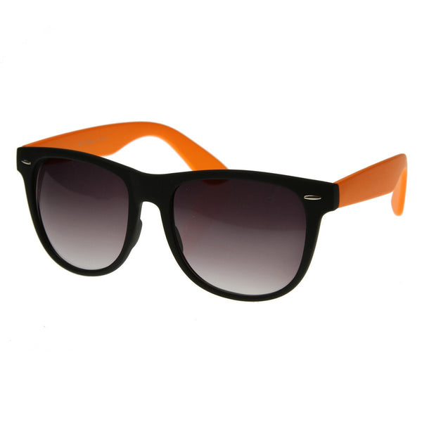 Retro Neon Color 2 Tone Horned Rim Sunglasses Zerouv 