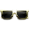 Gafas de sol retro de 8 bits pixeladas con lámina de color brillante 8808