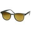 Gafas de sol retro P3 con montura de borde con cuernos y lentes espejadas 8829