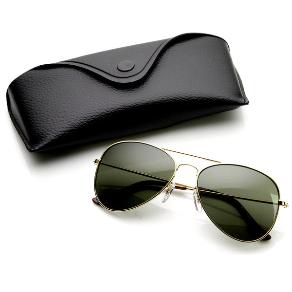 「Special」Aviator air cushion ohio Limited Edition Classic Metal Tear Drop Aviator Sunglasses + Case
