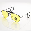 Gafas de sol de aviador vintage con lentes de conducción amarillas 7206