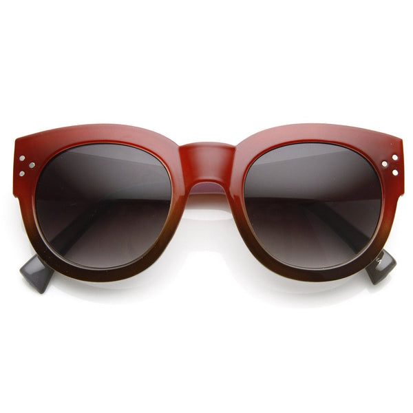 Women's Super Round Oversize Two Tone Sunglasses