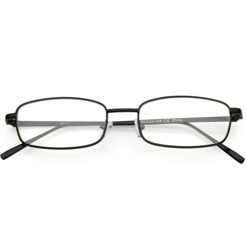 Gafas clásicas con lentes transparentes planas rectangulares de inspiración vintage C726