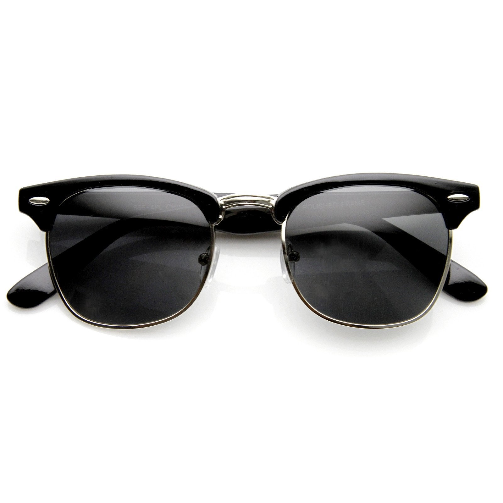 Asddd Vintage Classic Polarized Clubmaster Sunglasses - zeroUV