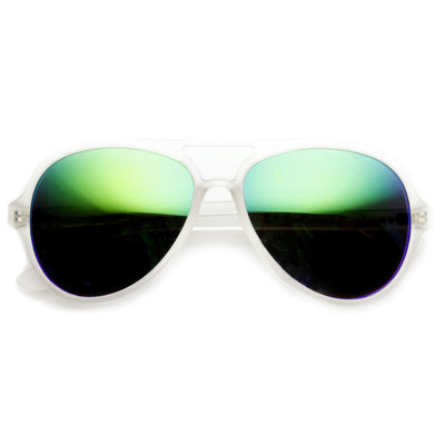 Gafas de sol de aviador de verano con lentes de espejo de color esmerilado retro 8825