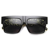 Gafas de sol con bloque de brazo y cadena de metal inspiradas en diseñadores de alta costura 9126