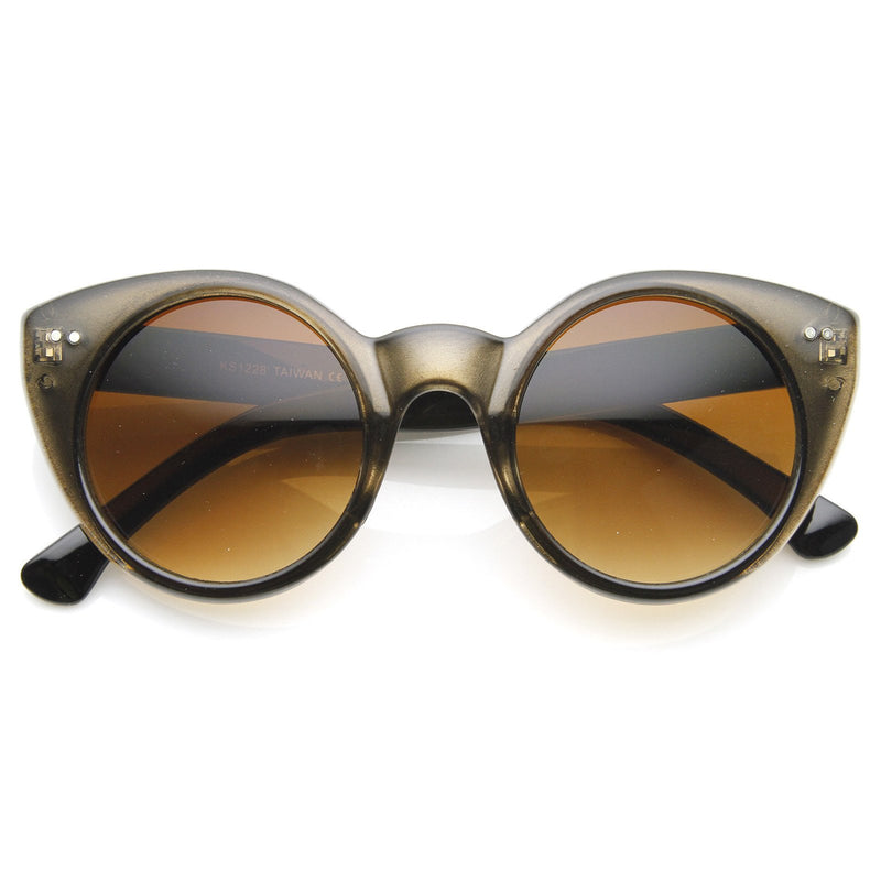 Gafas de sol estilo ojo de gato con círculo redondo y estilo retro para mujer 8978