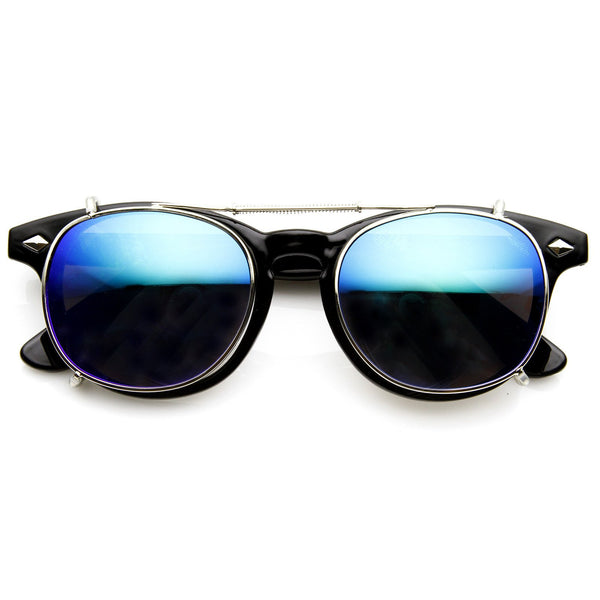 Retro Hipster Indie Sunglasses Zerouv® Eyewear Tagged Clip On