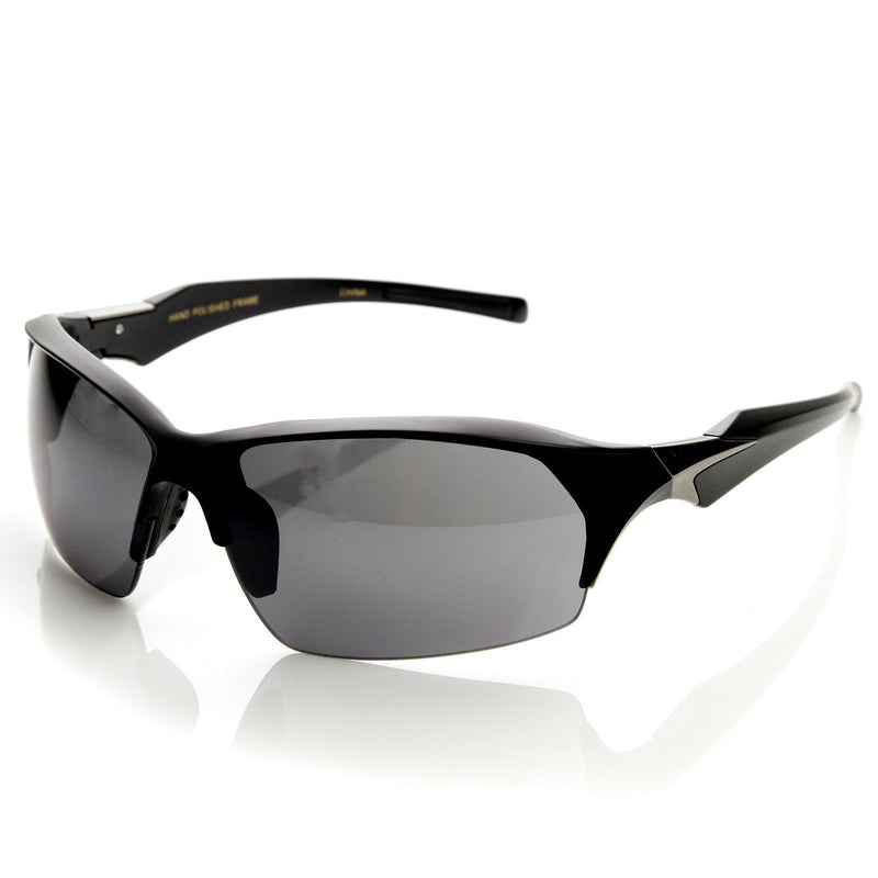 Premium TR-90 Half Frame Semi Rimless Action Sports Gafas de sol para hombre 9107