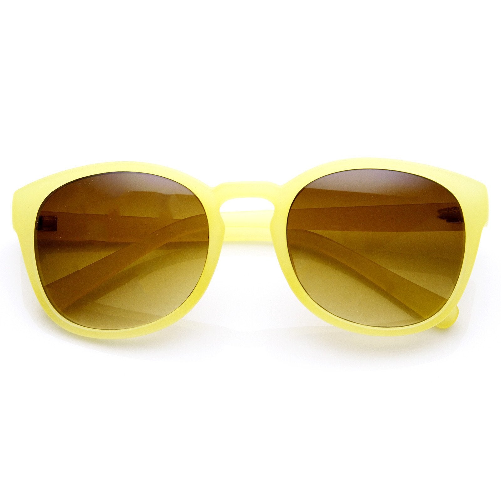 Gafas de sol retro coloridas en colores pastel P3 con borde de cuernos y ojo de cerradura para mujer 9104