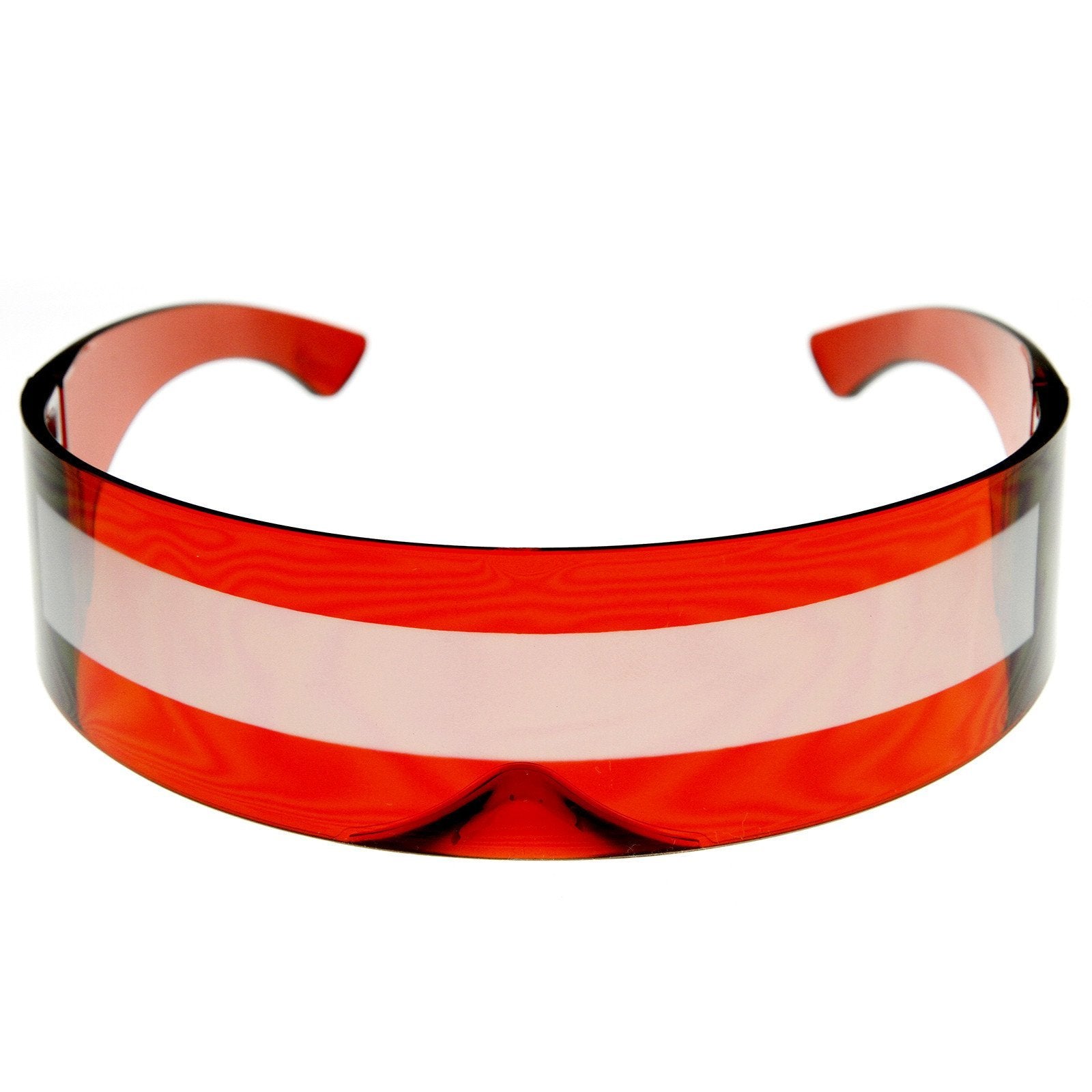 Futuristic Wrap Around Monoblock Shield Sunglasses 