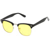Gafas de sol con lentes polarizadas y borde con cuernos de media montura Indie 2936