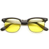 Gafas de sol con lentes polarizadas y borde con cuernos de media montura Indie 2936