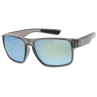 Gafas de sol con lentes de espejo y montura ancha para deportes de acción para hombre 9332