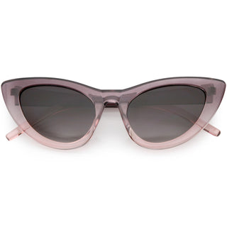 Women's Oversize Translucent Gradient Lens Cat Eye Sunglasses C749 - Purple Pink Lavender